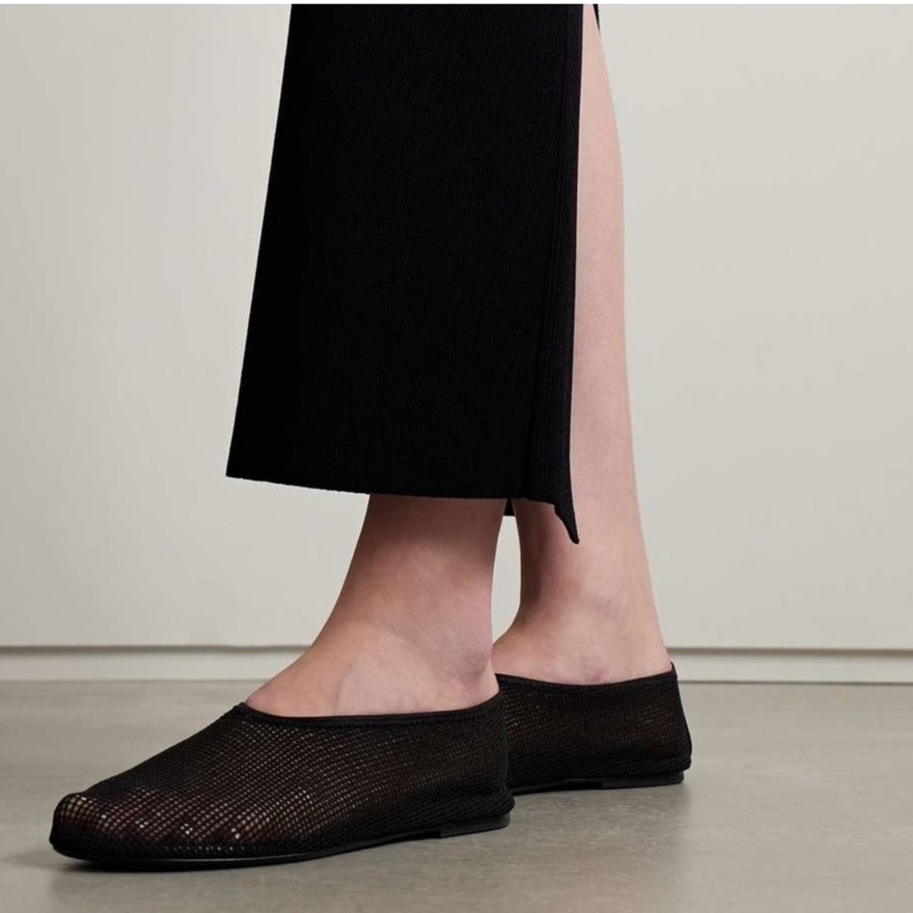 KHAITE Black Mesh Flats - Picture 2 of 9